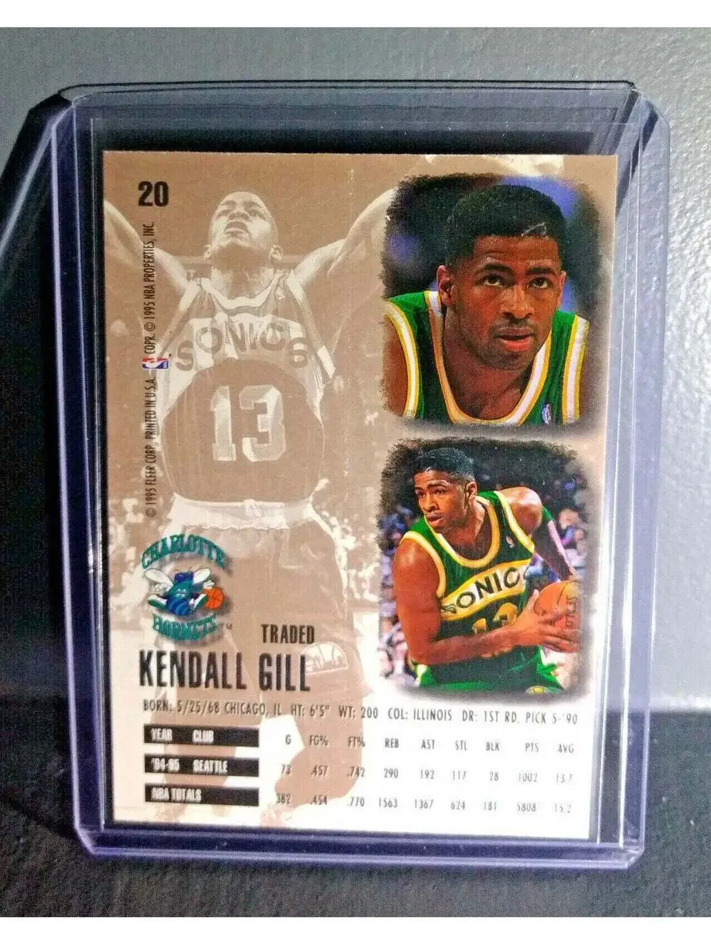 1995-96 Kendall Gill Fleer Ultra #20 Basketball Card